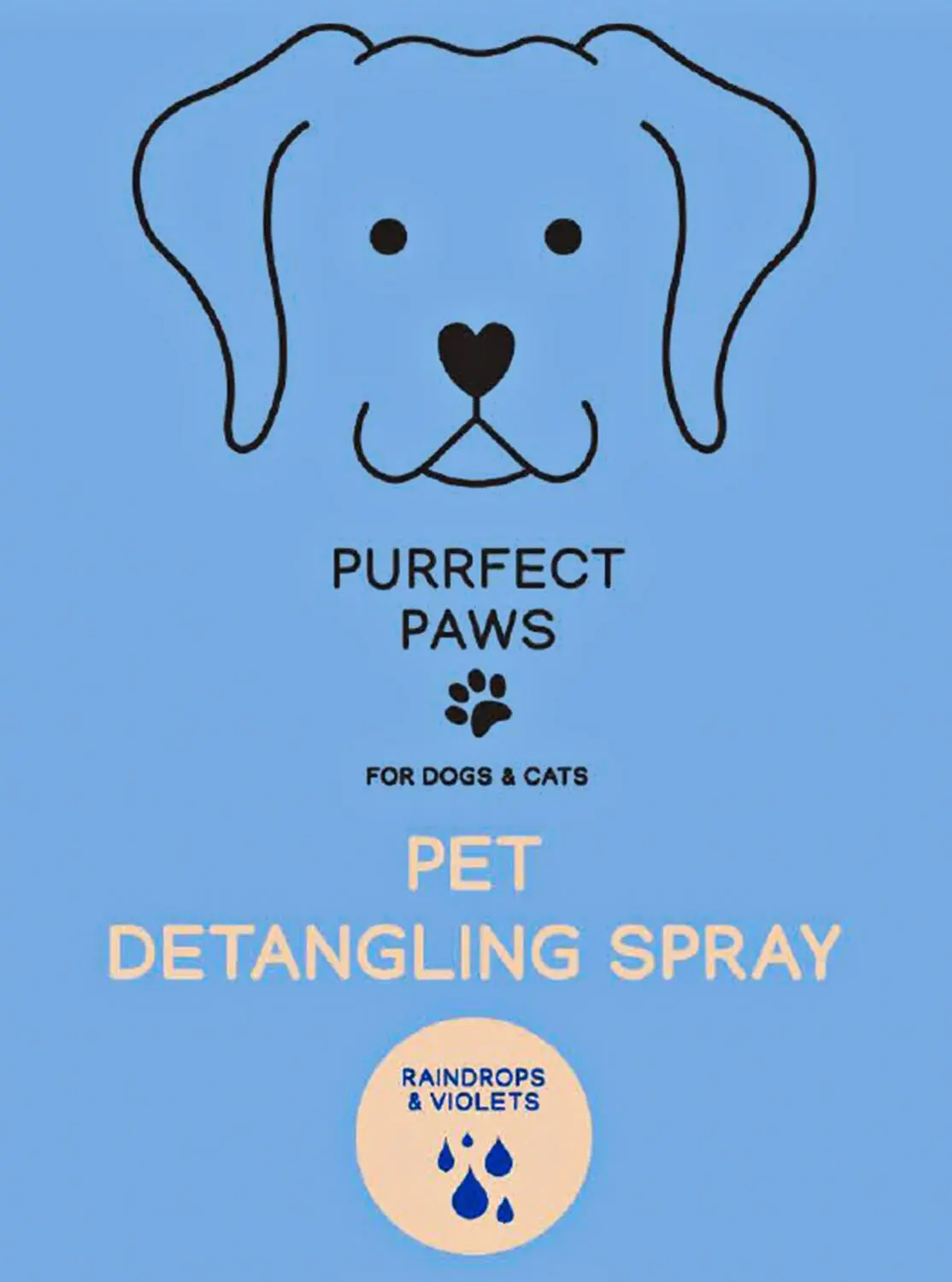 Raindrops & Violet Pet Detangling Spray - Image 3