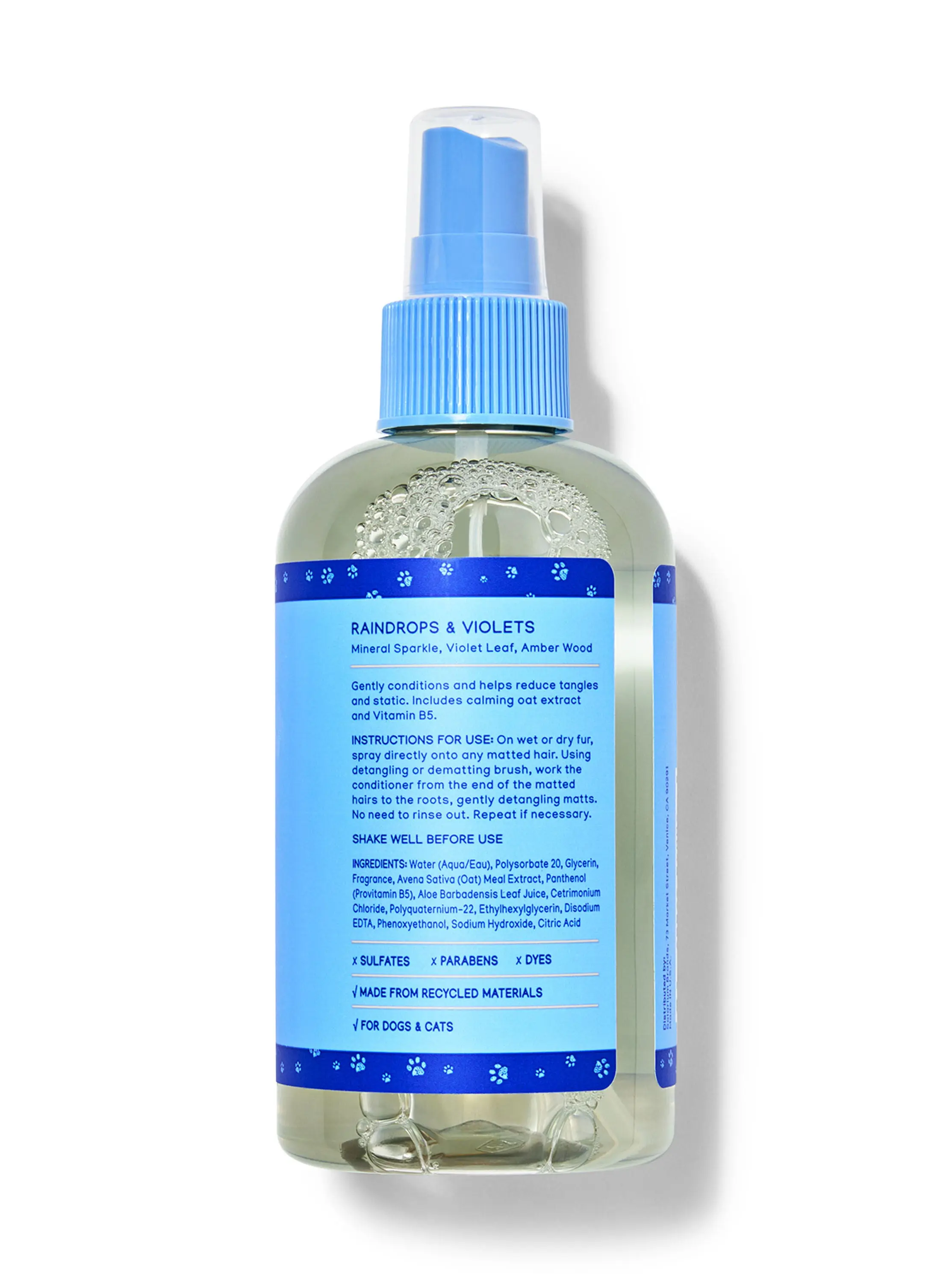 Raindrops & Violet Pet Detangling Spray - Image 2