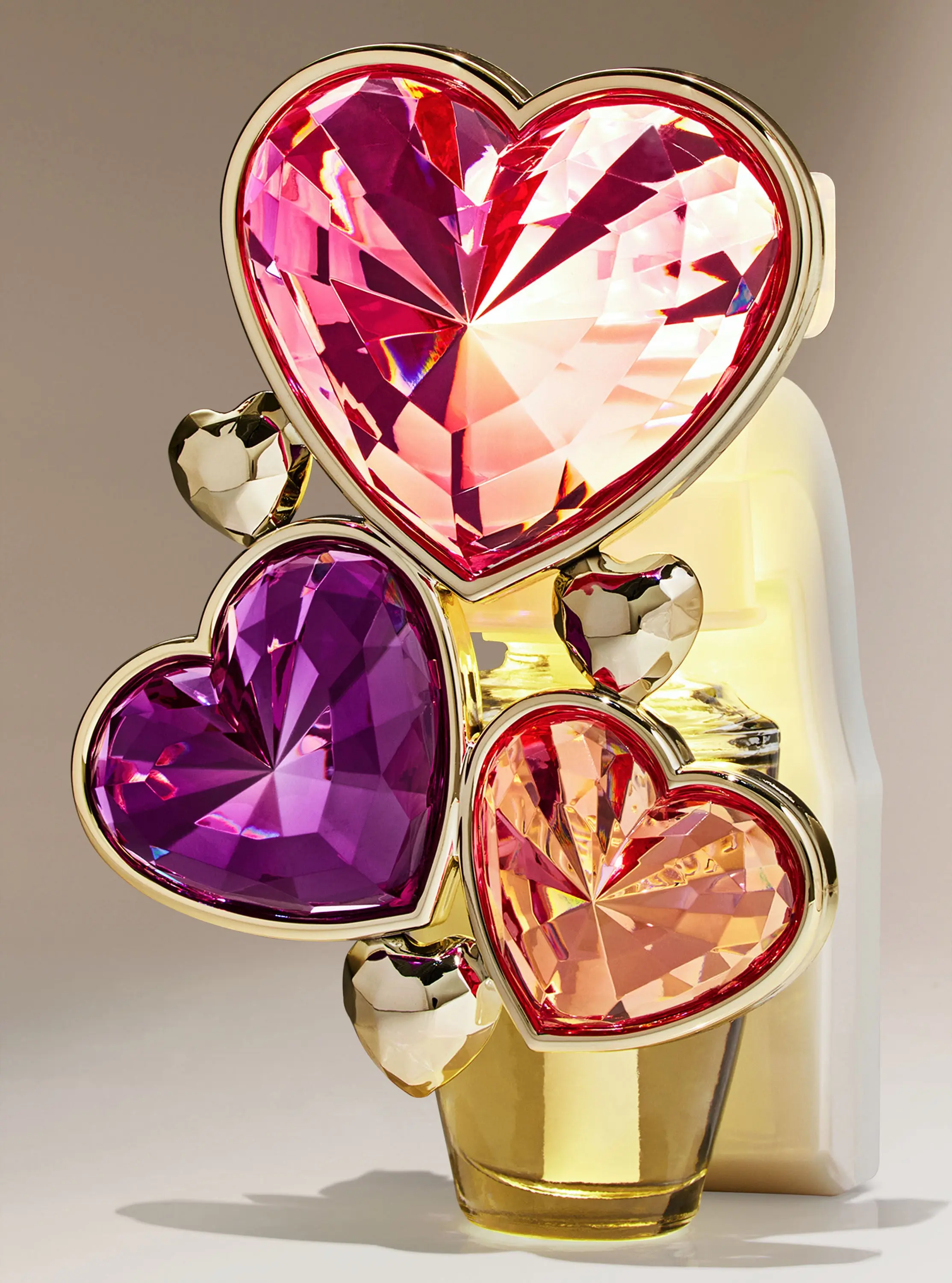 Bejeweled Hearts Adjustable Wallflowers Scent Control&trade; Nightlight Wallflowers Fragrance Plug