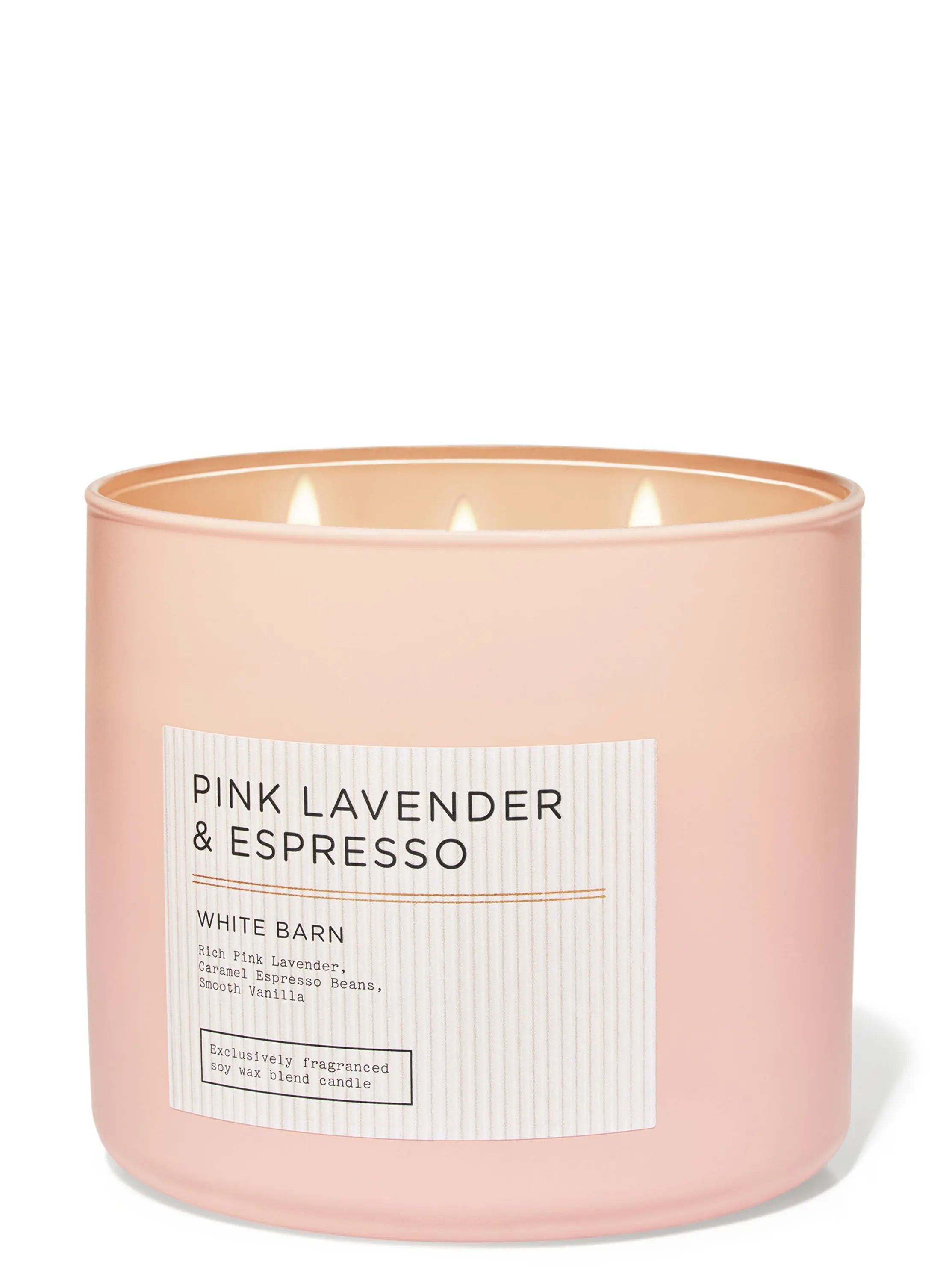 Pink Lavender & Espresso 3-Wick Candle
