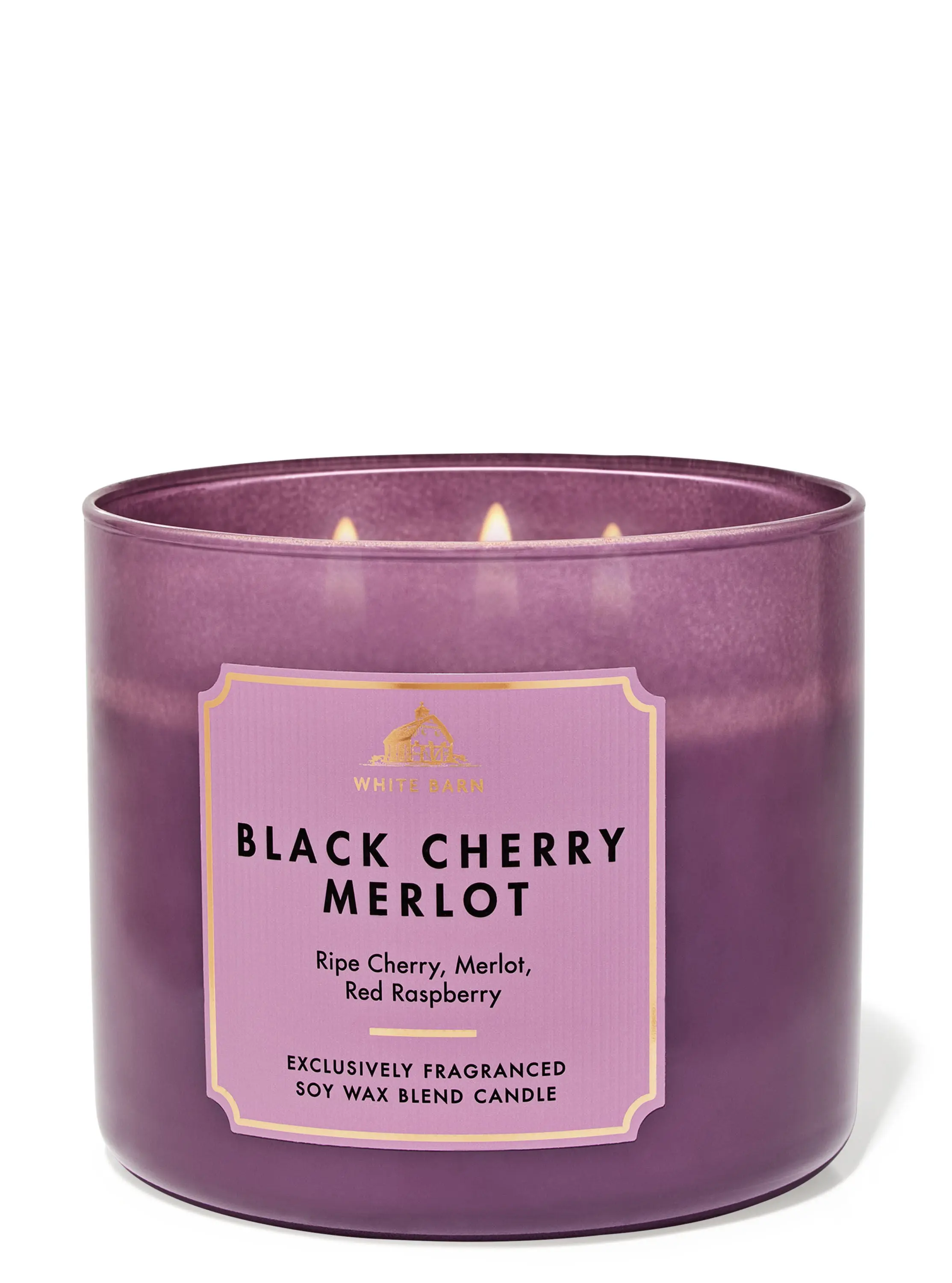 Black Cherry Merlot 3-Wick Candle - Image 2